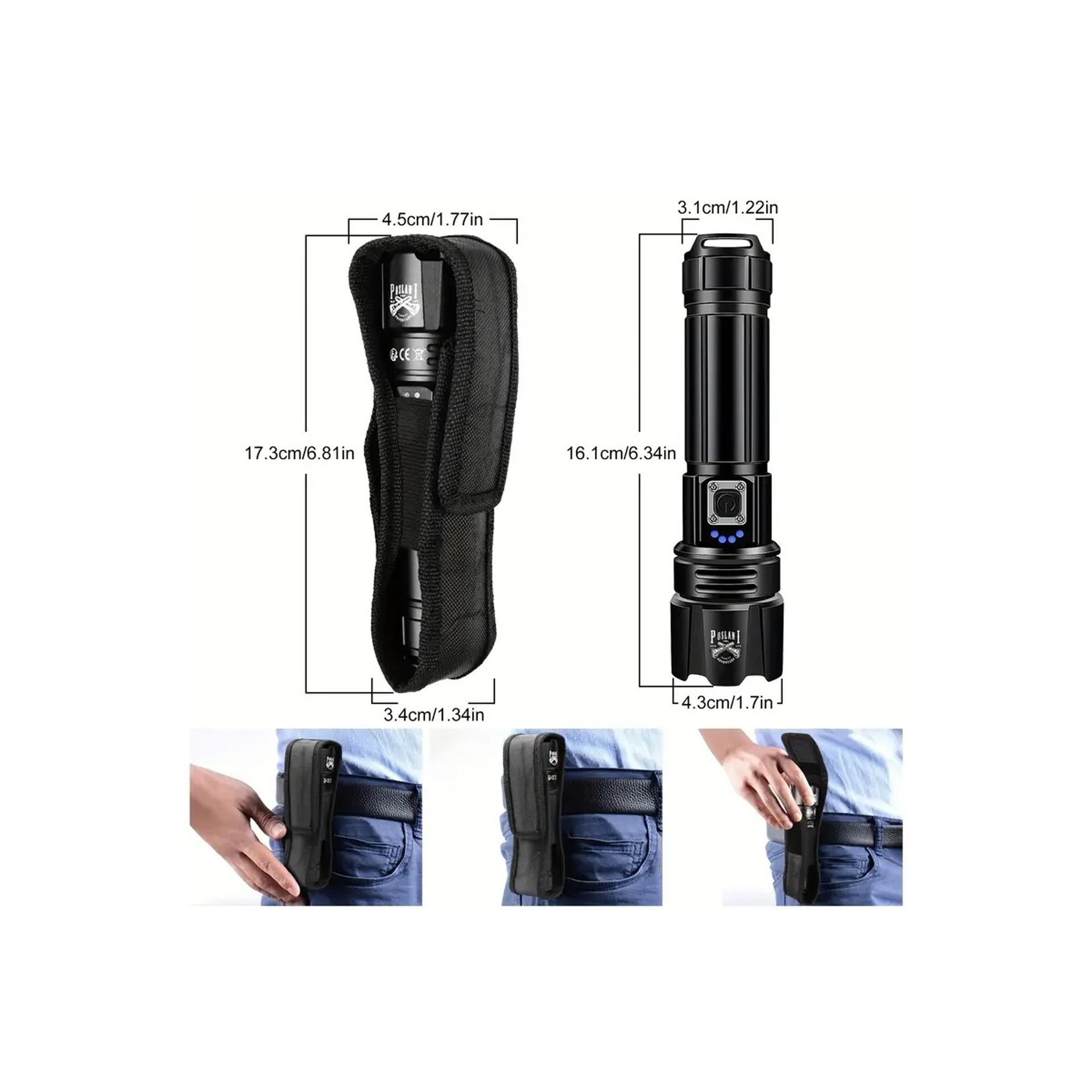 LED Taschenlampe mit XHP70.2 LED Chip – Ansicht 7